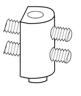 Double Adjustable Screw Stop Post