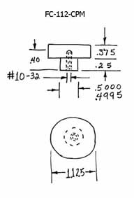 F-112-CPM, Flat Cylindrical, Post Mounted