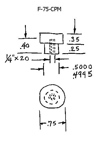 F-75-CPM, Flat - Cylindrical Post Mounted