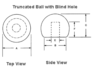 Truncated Ball with Blind Hole