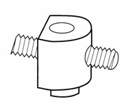 Short Adjustable Screw Stop Post