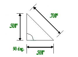 Split Vee Block, Dimensions