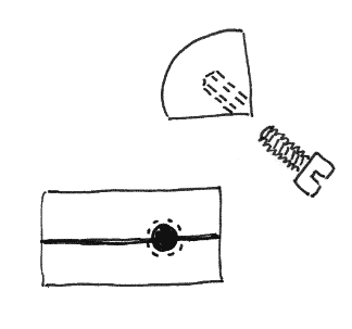 Figure #20., Quarter Round Held in Place with a Threaded Fastener