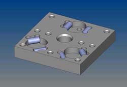 Part No.: KP-3-3-T, Upper Plate, Threaded